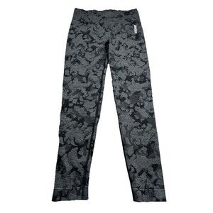 Gymshark Adapt Camo Seamless Leggings XL  Black Asphalt Grey Butt Scrunch
